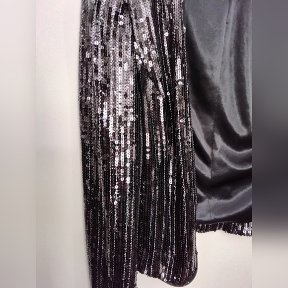 Cache Black Sequin Blazer Small - Picture 2 of 5